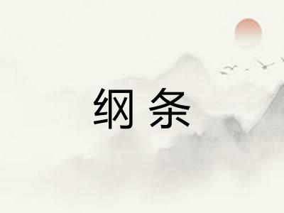 纲条