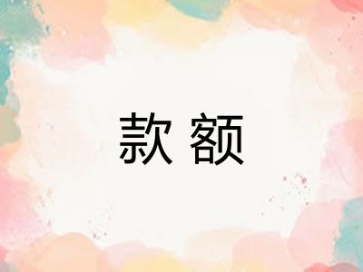 款额