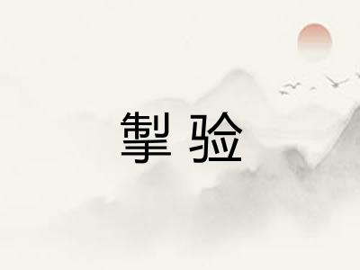 掣验 掣验